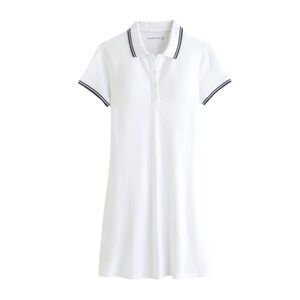 Abercrombie & Fitch White Polo Dress with Stripes